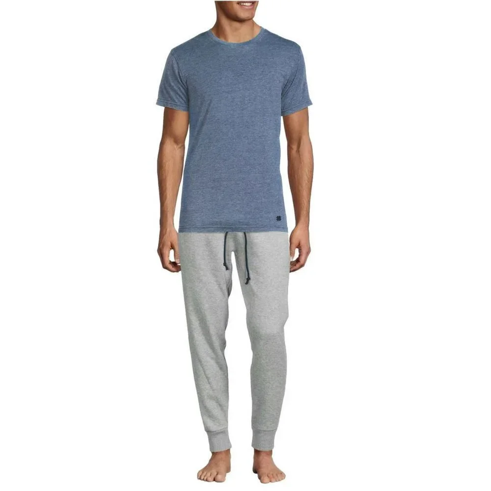 NWT Lucky Brand Men’s 2-Piece Soft Cotton Blend PJ Tee and Pants Lounge Set